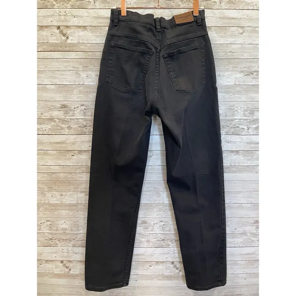 Vintage L.L. Bean Womens 6 M/Tall Jeans‎ Black Classic Fit Straight Leg Stretch - Image 5