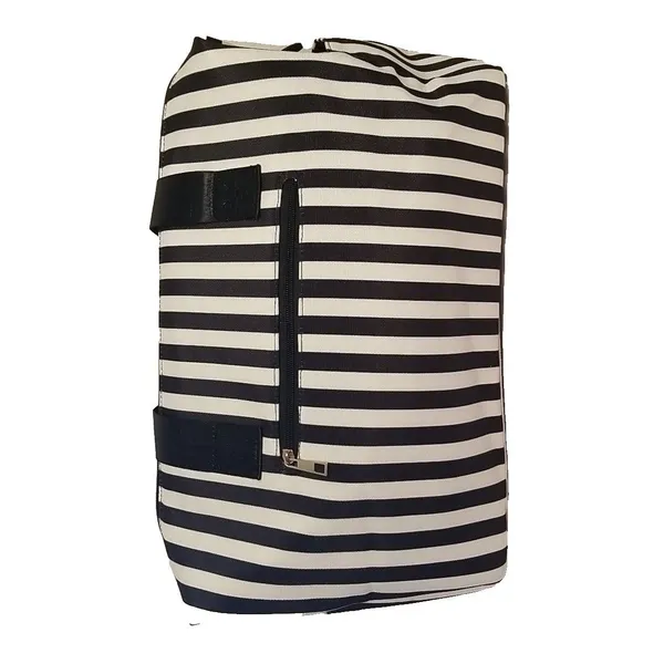 Alice & Olivia By Stacey‎ Bendet Black & White Striped Duffel Bag NWT - Image 4