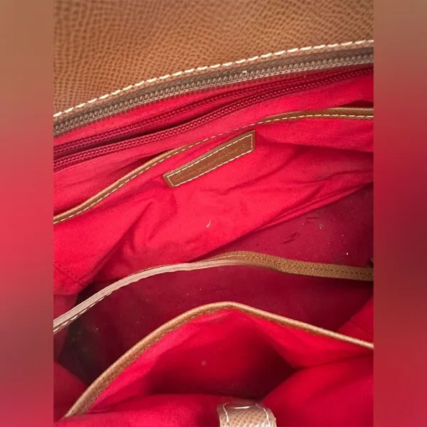 Dooney & Bourke Tan Logo Lock Tote HL640‎ Leather Purse - Image 8