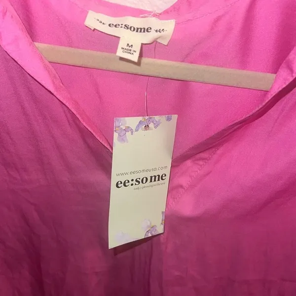 ✨EESOME COLLARD PINK SZ MEDIUM BLOUSE✨ - Image 6