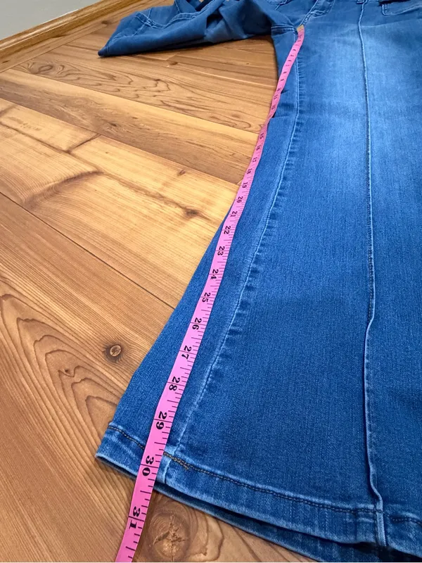 Telepatia Front Seam Flare Bootcut Jeans Blue Denim Stretch Women's Size 11/30 - Image 11