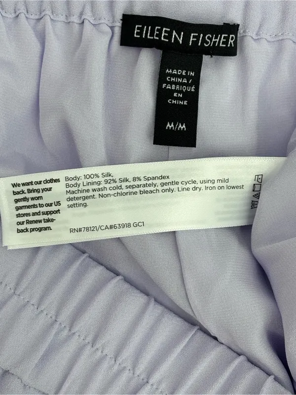 Eileen Fisher Crisp White Wide-Leg Elastic Waist Pants - Image 8