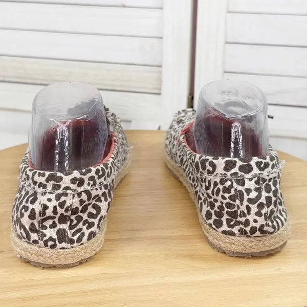 Sanuk Kariba Sidewalk Surfer‎ Leopard Print Espadrille Hemp Slip On Shoe 7 - Image 6