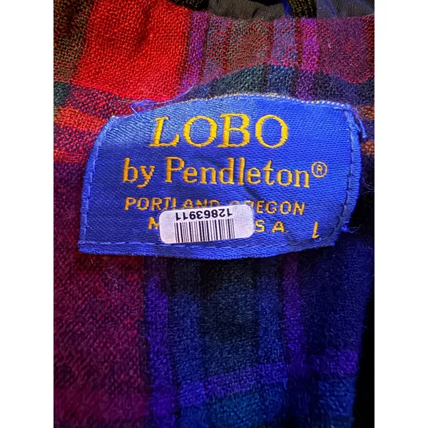 Pendleton Lobo Vintage 90s Jacket‎ Women's Large Blue Utility Field Coat - Image 4