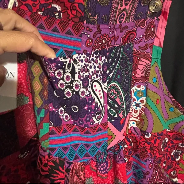 Unbranded XL Colorful Wide Leg Patchwork Print Jumpsuit - Image 6