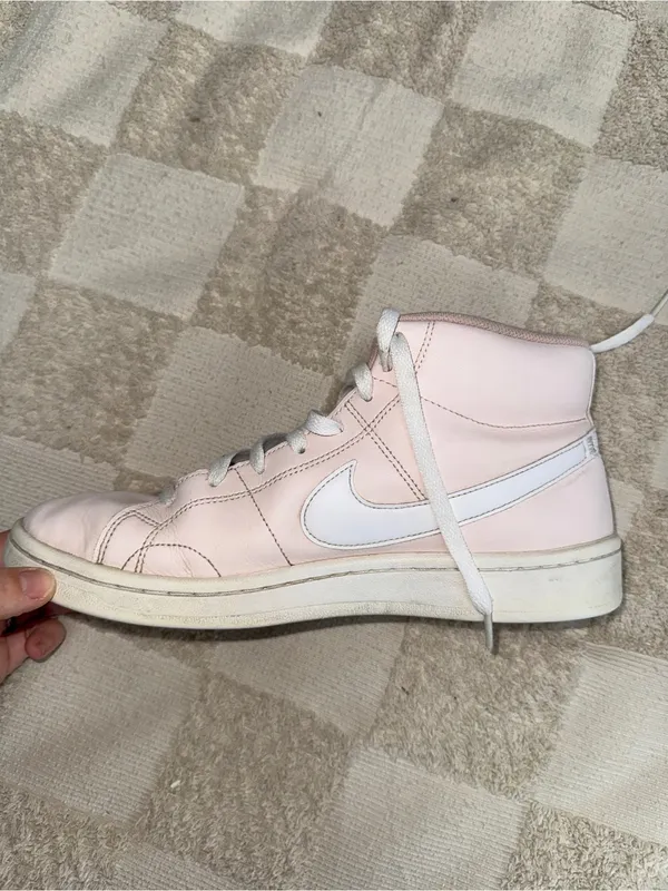 Nike Women’s‎ Pink Leather High-Top Sneakers size 10 - Image 2