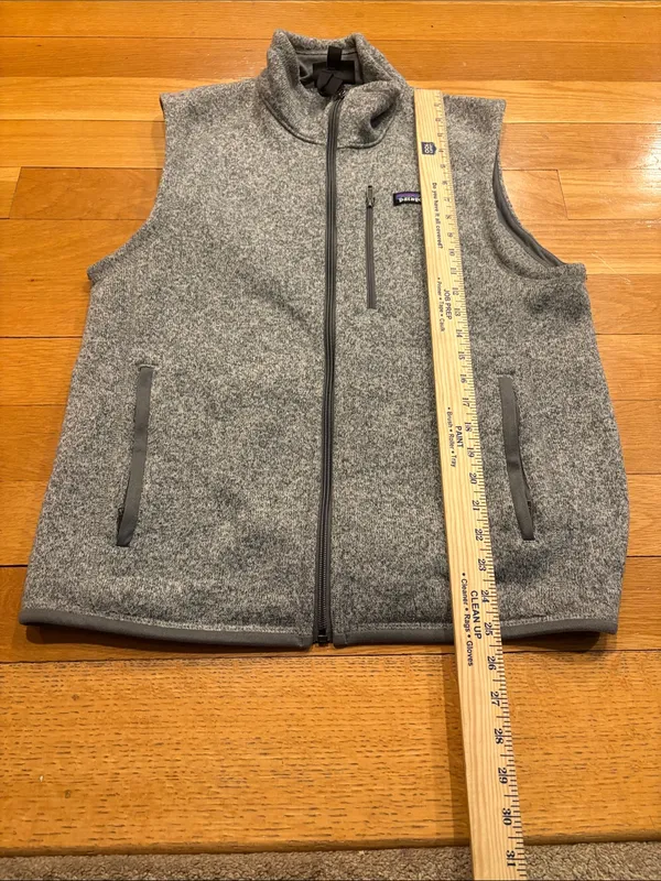Patagonia Gray Heather Full-Zip Fleece Vest - Image 4