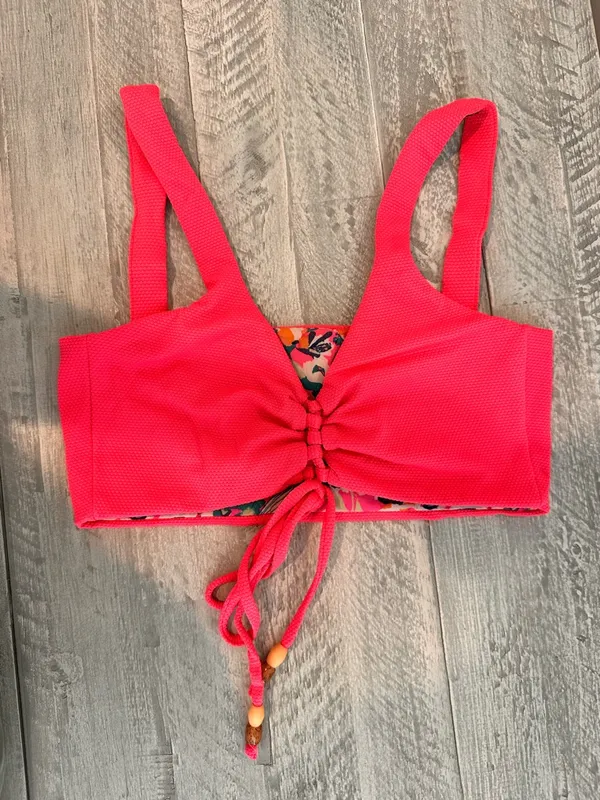 MAAJI 4 WAY REVERSIBLE Floral/Pink Bikini Top - Image 4