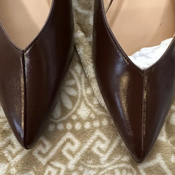 A New Day Dark Brown Pointed Slingback Flats - Image 4