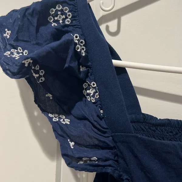 J. Crew Navy Dress with White Embroidery - Image 2