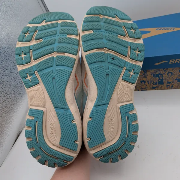 Brooks Adrenaline GTS 23 Womens Running Shoes Coconut Papaya Blue 120381 1B 152 - Image 6