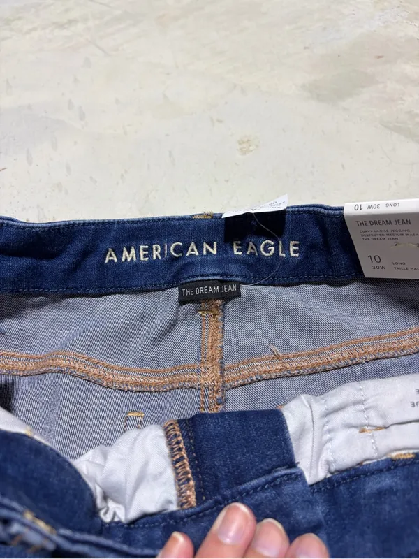 American Eagle Outfitters NWT curvy hi-rise jegging dream Jean 10 long - Image 3