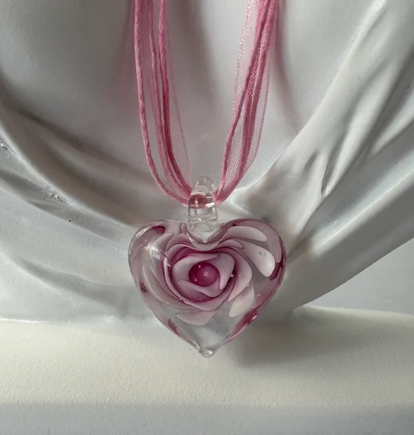 Pink Heart Necklace - Image 2