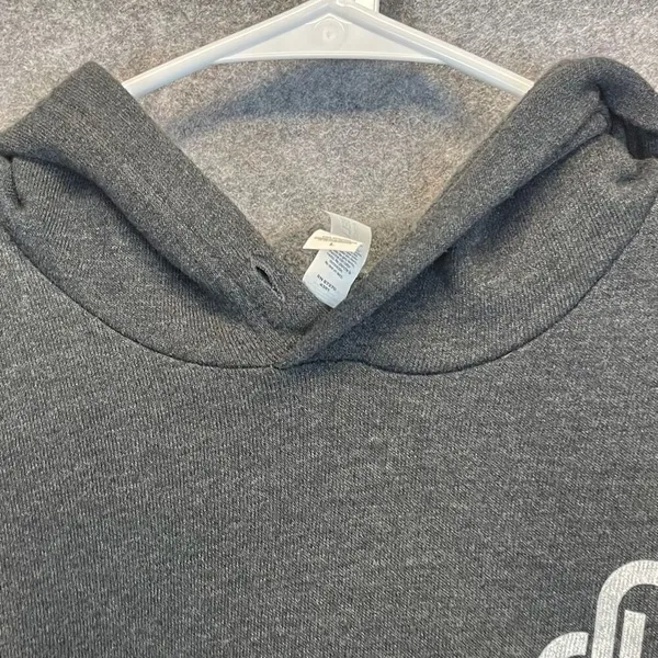 POSHMARK Hoodie Sweatshirt Women's Large Charcoal Gray Pocket Long Sleeve Fleece - Image 3