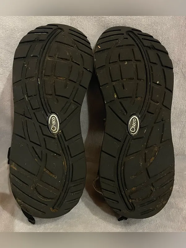 Chaco Women’s Size 10 ZX2 Classic Grey Geometric Strappy Sandals Toe Loop - Image 8