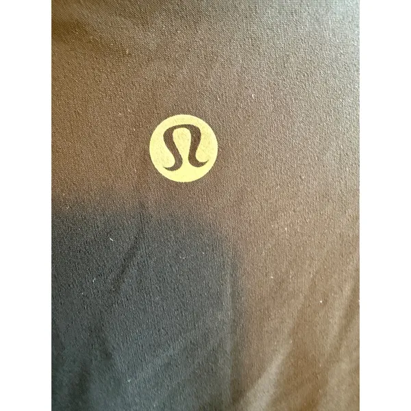 Lululemon Womens Black Split Back Laser Cut‎ Short Sleeve Athletic Top Size 8 - Image 4