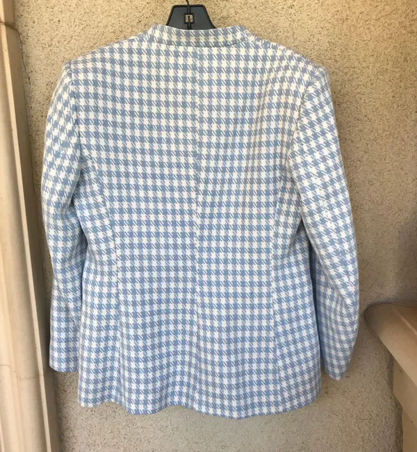 ZARA houndstooth lapelless blazer - Image 8
