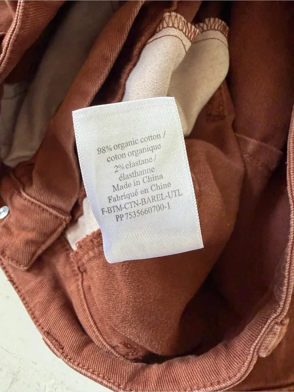 Everlane The Utility Barrel Pant Brown Rosewood Size 2 - Image 6