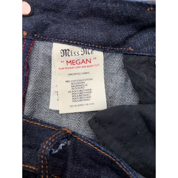 Miss Me Megan Bootcut Jeans Womens 31 Dark Wash Flap Pocket Denim Western Rugged - Image 5