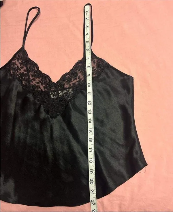 Vintage Black Lace Lingerie Top - Image 7