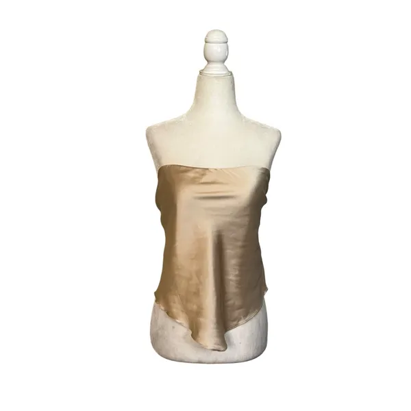 HEARTLOOM Monico Top in Oyster Medium New Womens Strapless Satin Tank - Image 5
