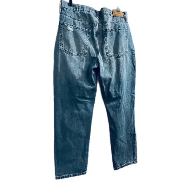 Aeropostale Womens High‎ Rise Distressed Mom Jeans Medium Wash Size 10 NWT - Image 4