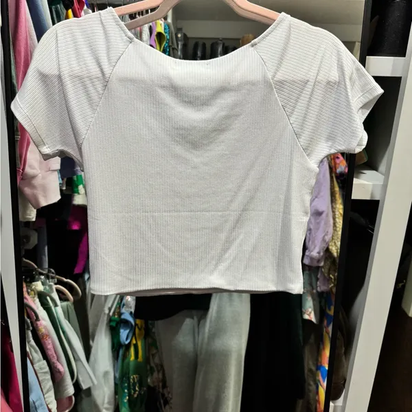 Z Supply White Crop Tee - Image 2