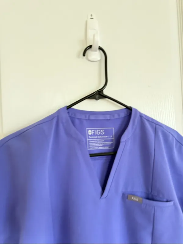 Figs One Pocket V neck Scrub Top - Image 4
