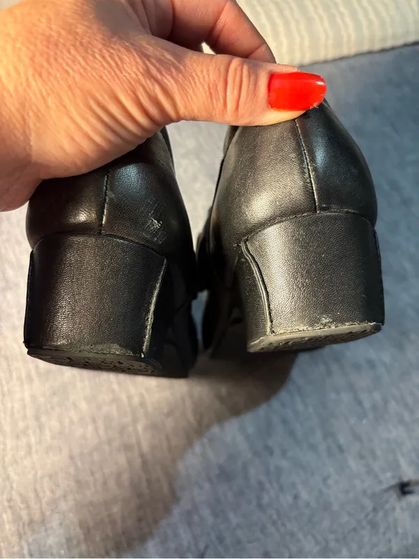 Josef Seibel Black Cara Leather Mary Janes size 38 - Image 8