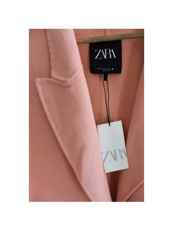 Zara Blush Pink Long Trench Coat - Image 7