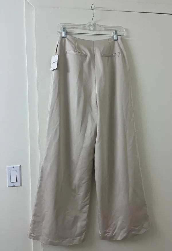 Satin Trousers Tan - Image 3