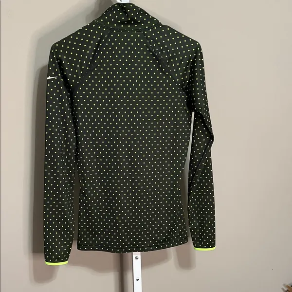 Nike Dri-FIT 1/4 Zip‎ Pullover Small Black Polka Dot Running Training Top - Image 7