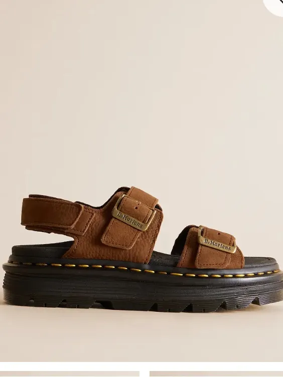 DR. MARTENS Zebzag Leather Sandal, Brown, Size 9, NWOT DISPLAY PAIR - Image 3