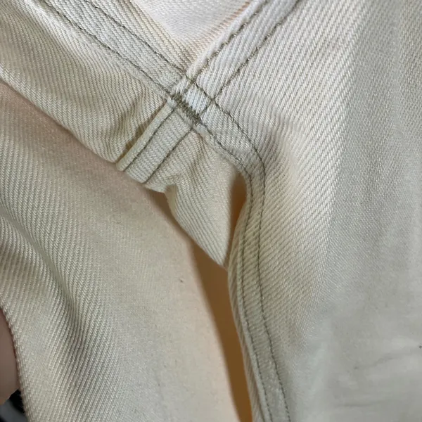 Express‎ Womens Jeans Size 10R Beige Distressed Denim High Rise Mom Jeans - Image 6