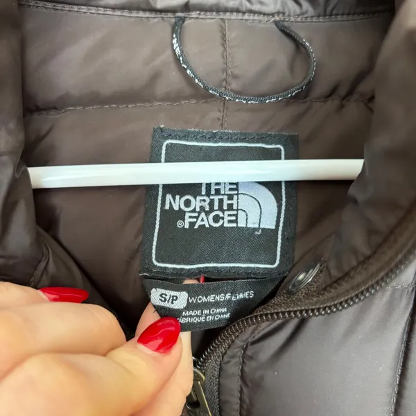 The North Face Metropolis 600 Fill Down Parka Brown Women Small Puffer Coat Hood - Image 4