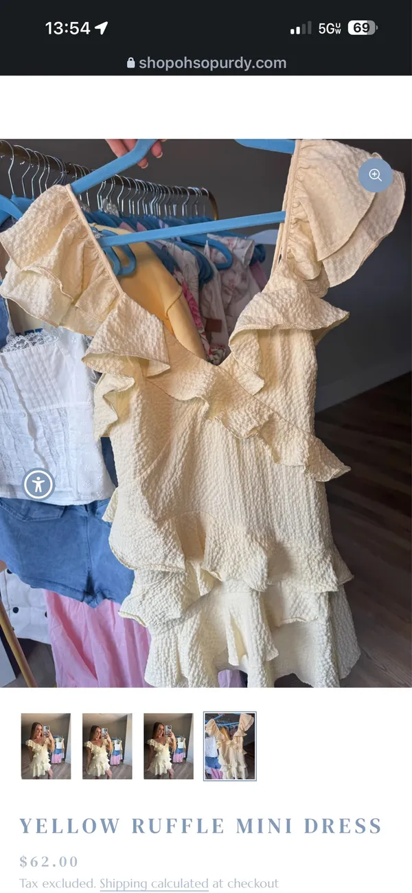 Oh So Purdy Yellow Ruffle Dress - Image 2