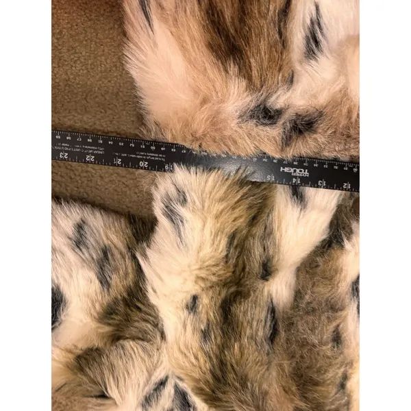 In Wear Faux Fur Coat Jacket Removable Hood Fuzzy No Size - Image 15