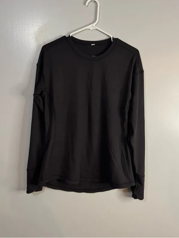 Lululemon Athletica Black Long Sleeve Crewneck Sweatshirt Size 4 - Image 7