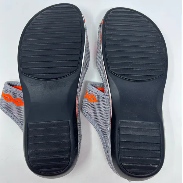 Unknown Brand Gray Orange Causal Wedge Open Toe Sandals Size 8‎ - Image 6