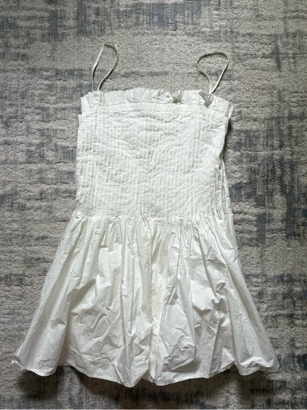 Worn Once TulaRosa White Mini Dress - Image 3
