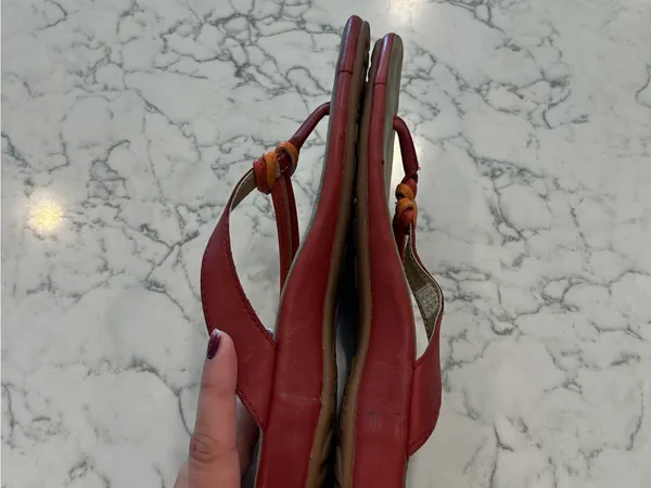 Keen Red Orange Strappy‎ Thong Flip Flop Sandals Shoes Size 8 - Image 7