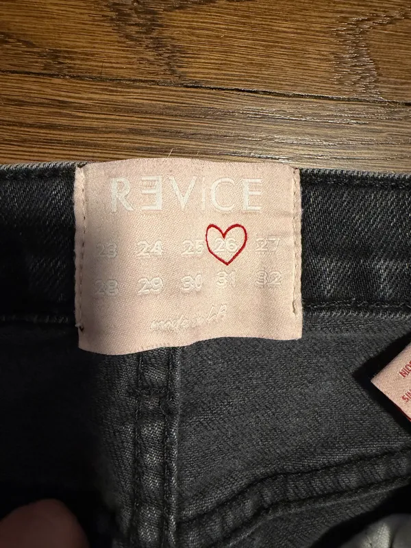 Revice Denim Black High Waisted Skinny Jeans with Red Side Zippers - Image 5