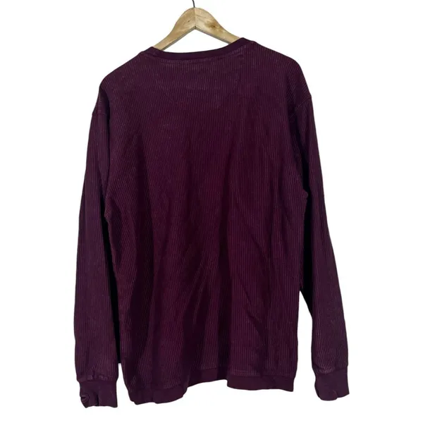 Pressbox Virginia Tech Hokies Corded Ribbed Sweatshirt Maroon Thumbhole Size M - Image 3