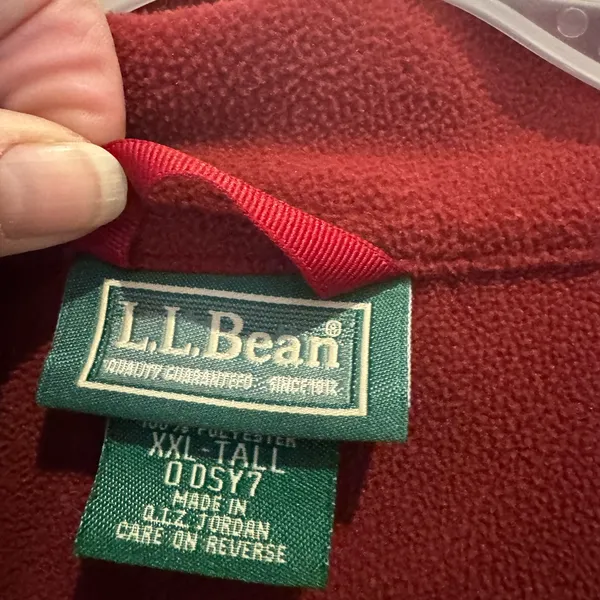 L.L.Bean Red Full-Zip Sleeveless Vest - Image 6