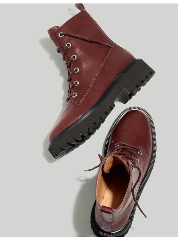 Madewell the Rayna lace up leather boots 10.5 - Image 3
