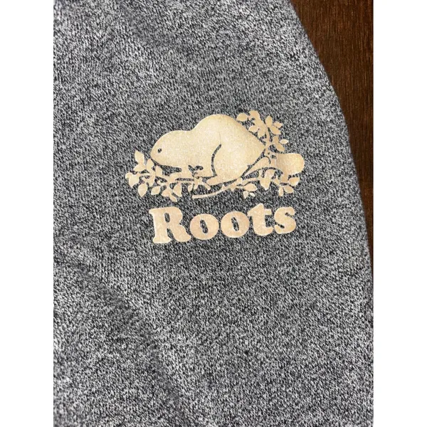 Roots‎ Canada Sweatpants XXS Gray Salt & Pepper Fleece Joggers Loungewear - Image 3