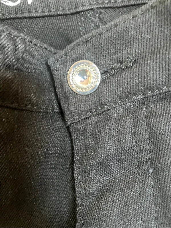 Ethyl Classic Black Studded Pocket Jeans 6 - Image 7