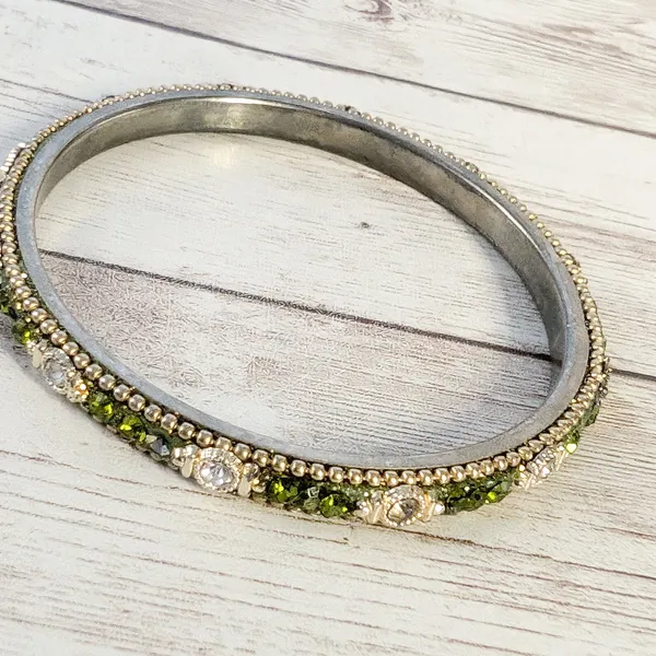 Vintage Bangle Pretty Green Bracelet - Image 6
