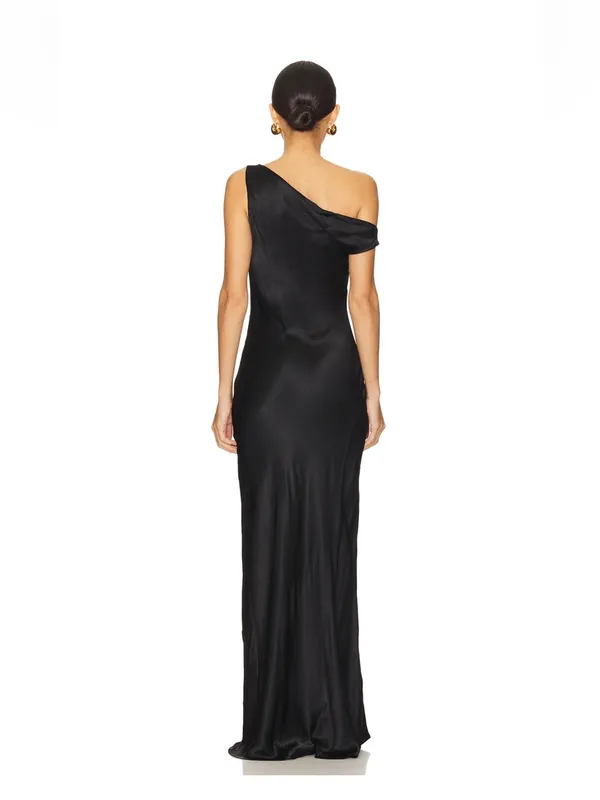 Bec + Bridge Sol Asymmetrical Dress in Black AU10/US6 - Image 2
