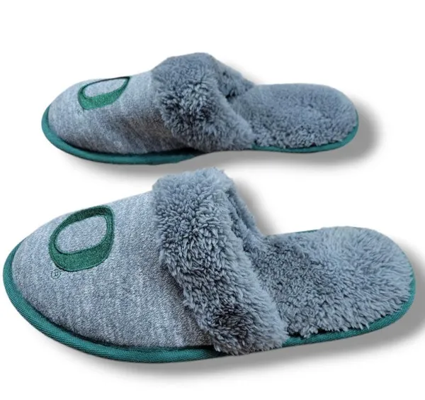 University Of Oregon Ducks Slippers Size XL (11-12) Womens Comfy Embroidery Gray - Image 3